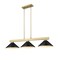 Z-Lite Cobalt Billiard, 3-Light, 14.25 In.W x 49.75 In.L x 10 In.H, Modern Gold/Matte Black 152MGLD-MMB - alternate 1